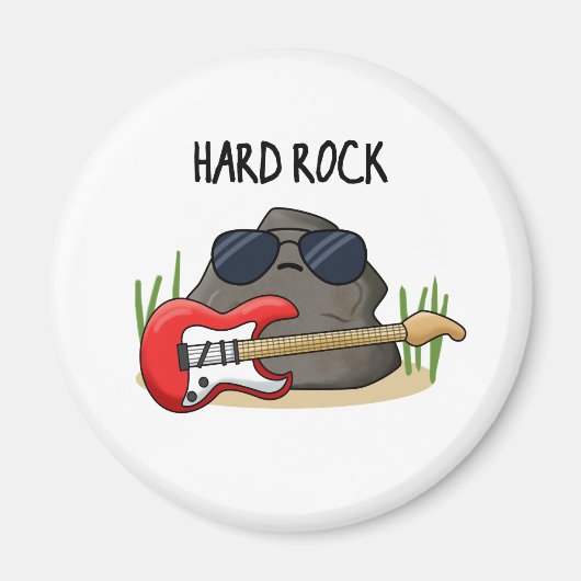 Hard Rock Funny Geology Music Puff Magnet (Vorne)