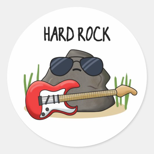 Hard Rock Funny Geology Music Puff Runder Aufkleber (Vorderseite)