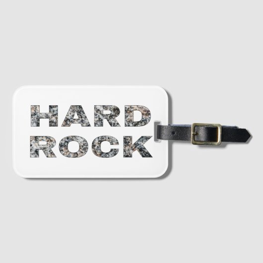 Hard Rock Granit Text Gepäckanhänger