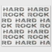 Hard Rock Granit Text Geschenkpapier (Flach)