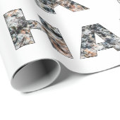 Hard Rock Granit Text Geschenkpapier (Rolleneckpunkt)