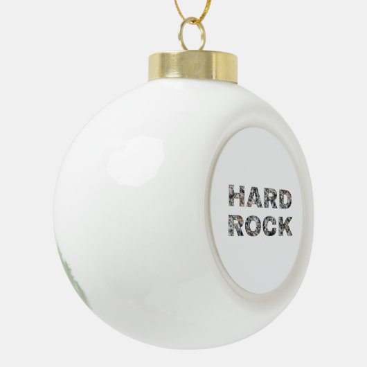 Hard Rock Granit Text Keramik Kugel-Ornament (Links)