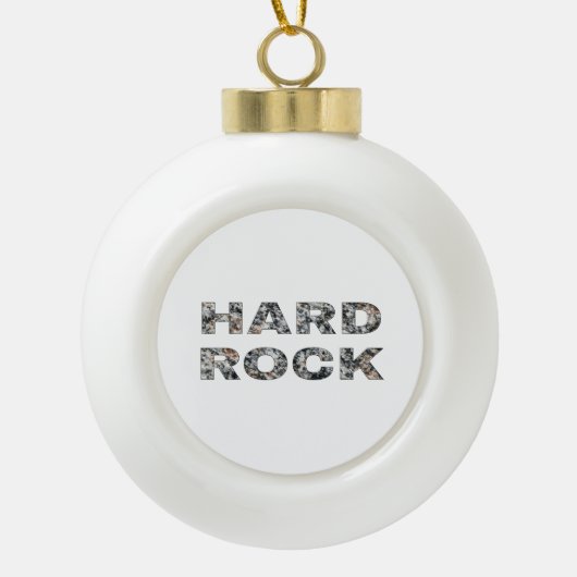 Hard Rock Granit Text Keramik Kugel-Ornament (Vorderseite)