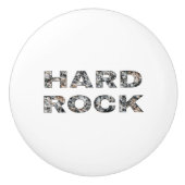 Hard Rock Granit Text Keramikknauf (Vorderseite)