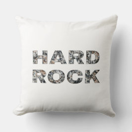 Hard Rock Granit Text Kissen