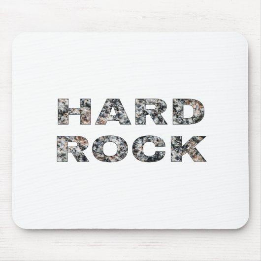 Hard Rock Granit Text Mousepad (Vorne)