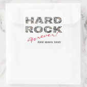 Hard Rock Granit Text Quadratischer Aufkleber (Tasche)