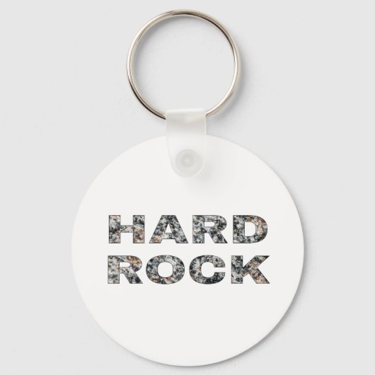 Hard Rock Granit Text Schlüsselanhänger (Vorderseite)