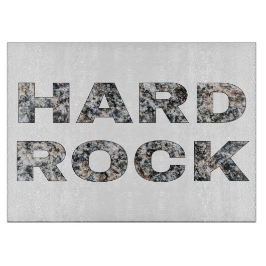 Hard Rock Granit Text Schneidebrett (Vorderseite)