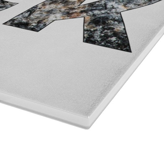 Hard Rock Granit Text Schneidebrett (Ecke)