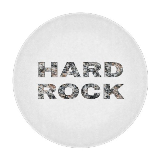 Hard Rock Granit Text Schneidebrett (Vorderseite)