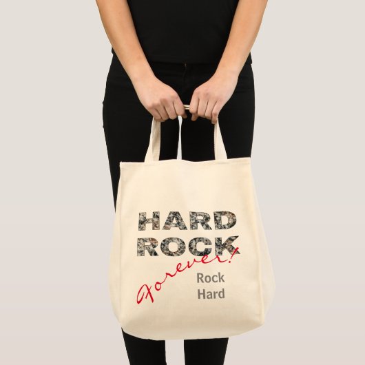 Hard Rock Granit Text Tragetasche (Vorderseite (Produkt))