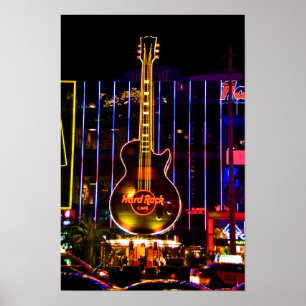 Hard Rock Guitar Las Vegas Amerika Poster