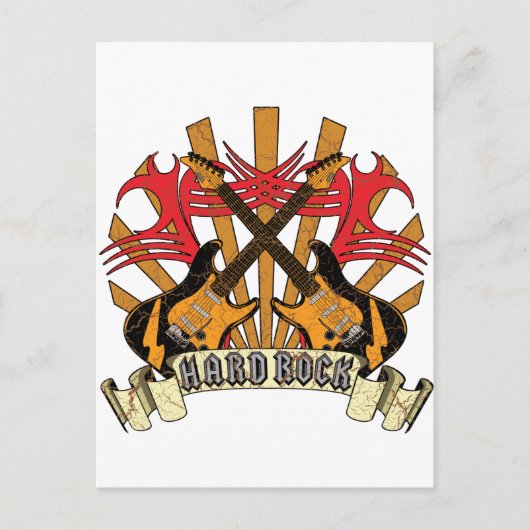 Hard Rock Guitars Postkarte (Vorderseite)