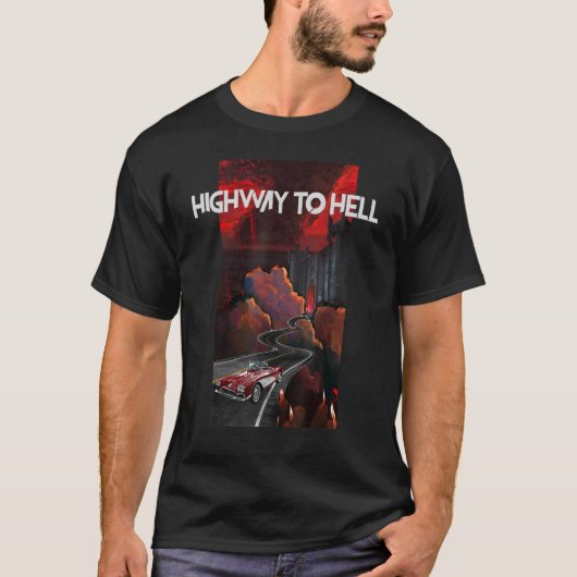 Hard Rock Hard Style Highway to Hell Rock Rocker T-Shirt (Vorderseite)