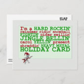 Hard Rock Holidays lustiger Urlaub Postkarte (Vorne/Hinten)