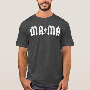 Hard Rock Mom Mama Blitzschlag Retro lustig T-Shirt
