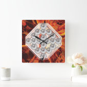 Hard Rock Quadratische Wanduhr (Zuhause)