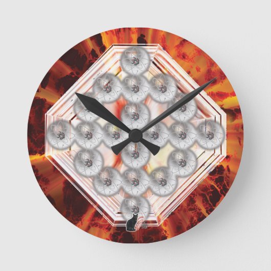Hard Rock Runde Wanduhr (Vorderseite)