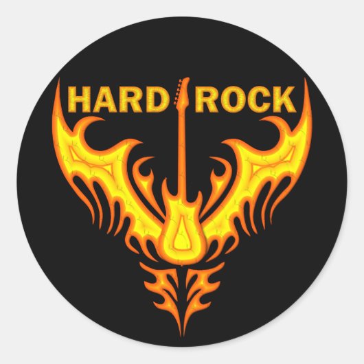 HARD ROCK WINGS RUNDER AUFKLEBER (Vorderseite)