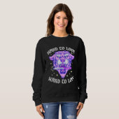 Hard To Love Tiger Face Knife Dagger Emo Break Up Sweatshirt (Vorne ganz)