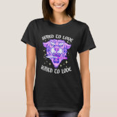 Hard To Love Tiger Face Knife Dagger Emo Break Up T-Shirt (Vorderseite)
