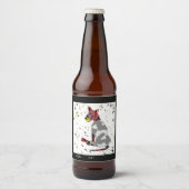 Hard- und Blinddarstellung Bierflaschenetikett (Vorderseite)