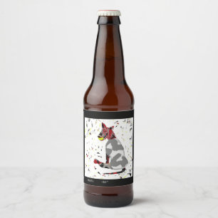 Hard- und Blinddarstellung Bierflaschenetikett