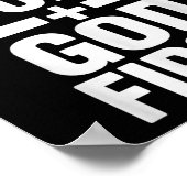Hard Work God First Bold Statement Christlich Moti Poster (Ecke)