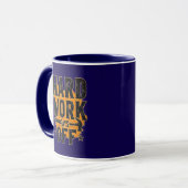 Hard Work Pays Off Bold Typography Labor Day Desig Tasse (Vorderseite Links)