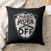 Hard Work Pays Off Shield Worker Design Kissen (Decke)