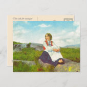 Hardanger-Kostüm, Norwegisches Vintage-Bild, Postkarte (Vorne/Hinten)