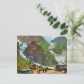 Hardanger, Latefoss Wasserfall, Norwegen, Vintag Postkarte (Stehend Vorderseite)
