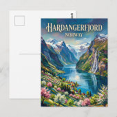 Hardangerfjord Norwegen Postkarte (Vorne/Hinten)