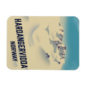 Hardangervidda Norwegen Urlaubsposter. Magnet (Horizontal)