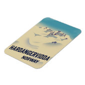 Hardangervidda Norwegen Urlaubsposter. Magnet (Linke Seite)