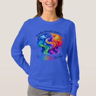 Hardball Syndicate Women Regenbogen Gefühle Lange T-Shirt