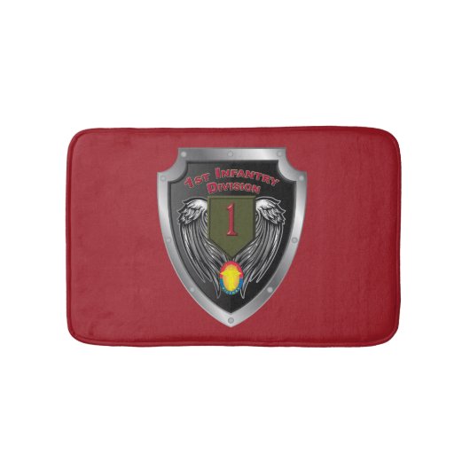 Hardcore 1st Infantry Div "Big Red One" Badematte (Vorderseite)