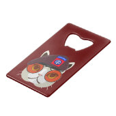 Hardcore 82. Im Flugzeug Kitty Kat! Geldbeutel Flaschenöffner (Vorderseite Schrägansicht)