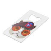 Hardcore 82. Im Flugzeug Kitty Kat! Geldbeutel Flaschenöffner (Rückseite Schrägansicht)