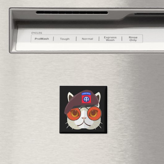 Hardcore 82. Im Flugzeug Kitty Kat! Magnet (In Situ (Geschirrspüler))