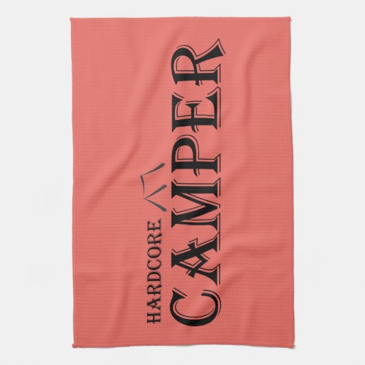 Hardcore-Camper Geschirrtuch (Vertikal)