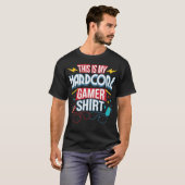 Hardcore Computer Typische Gamer Gaming Nerd Gesch T-Shirt (Vorne ganz)