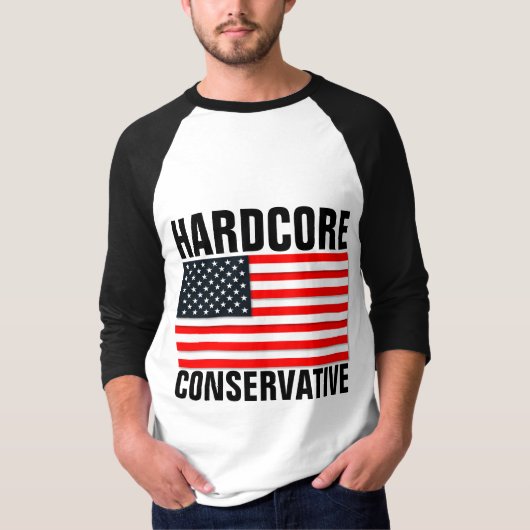 HARDCORE CONSERVATIVE Patriotische T - Shirt (Vorderseite)
