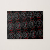 Hardcore, das Bodybuilder biegend anhebt Puzzle (Horizontal)