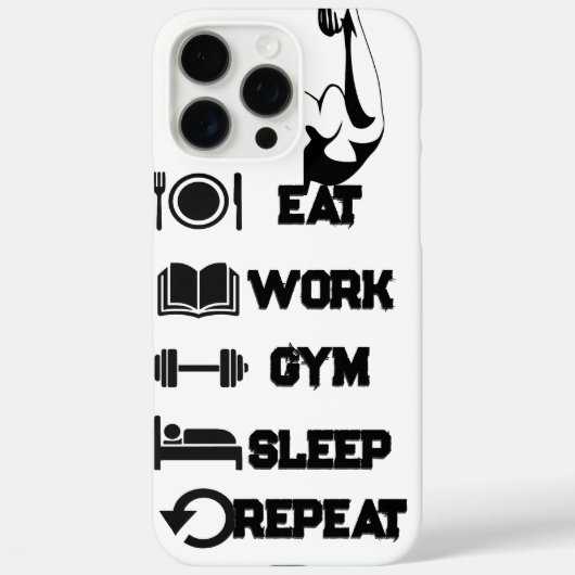 Hardcore-Fitness Telefonabdeckung Muskelhand Case-Mate iPhone Hülle (Rückseite)