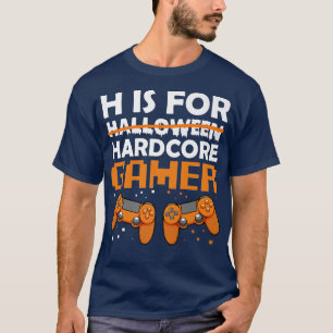 Hardcore Gamer Lazy Halloween Costume Videogame Co T-Shirt