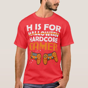 Hardcore Gamer Lazy Halloween Costume Videogame Co T-Shirt