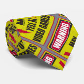Hardcore Gamer Warning Element Necktie Krawatte (Gerollt)
