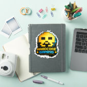 🎮💀 “Hardcore Gaming” Pixel Skull Sticker 👾🔥 (iPad Hülle)